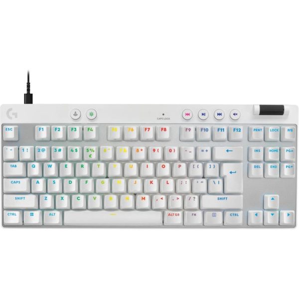 Logitech Pro X TKL Rapid, meh. tipkovnica, bijela, 920-013242