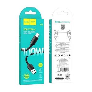HOCO kabal USB A to Type C PD 6A 100W X96 1 m crni