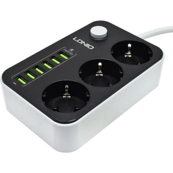 PRODUŽNI KABEL LDNIO SE3631 6*USB (3.4A AUTO MAX) + 3*220 V 1.6 m