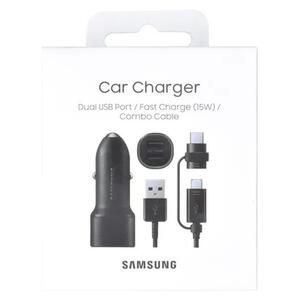 AUTO PUNJAČ ORIGINAL SAMSUNG EP-L1100WBEG DUAL USB QUCK CHARGE CRNI BLISTER