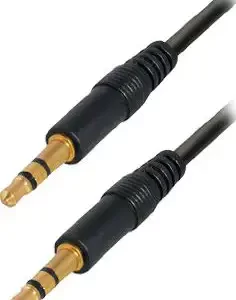 Transmedia Connecting cable. 3,5 mm 0,3m gold plated plugs