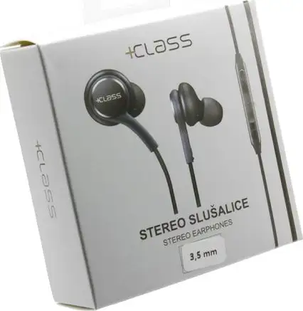 SLUŠALICE HANDS FREE +CLASS UNIVERZALNE 3.5 mm CRNE
