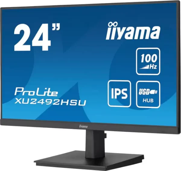 IIYAMA 24” XU2492HSU-B6 FHD (1920x1080) IPS, 100Hz, 16:9, 0.4ms, 250 cd/m2, 1300:1, 1xHDMI/DP, 4xUSB, zvučnici - Slika 5