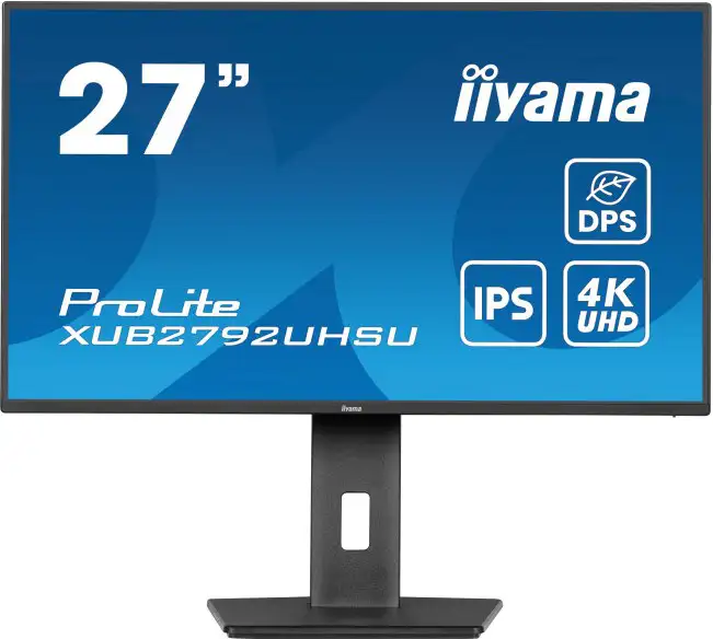 IIYAMA 27" ProLite XUB2792UHSU-B6 4K UHD (3840×2160) IPS, Pivot, 16:9, 4ms, 350cd/m2, 1300:1, Pivot, 4ms, 350cd/m2, HDMI/DP, 3×USB-A, 1xUSB-C PD, zvučnici, crni - Slika 3