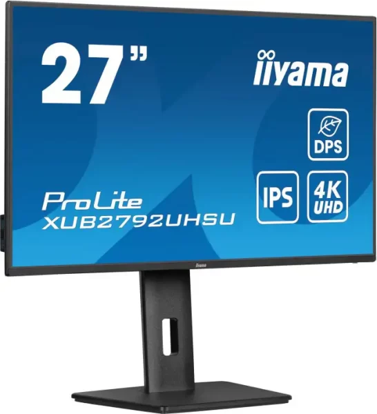 IIYAMA 27" ProLite XUB2792UHSU-B6 4K UHD (3840×2160) IPS, Pivot, 16:9, 4ms, 350cd/m2, 1300:1, Pivot, 4ms, 350cd/m2, HDMI/DP, 3×USB-A, 1xUSB-C PD, zvučnici, crni