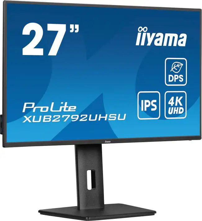 IIYAMA 27" ProLite XUB2792UHSU-B6 4K UHD (3840×2160) IPS, Pivot, 16:9, 4ms, 350cd/m2, 1300:1, Pivot, 4ms, 350cd/m2, HDMI/DP, 3×USB-A, 1xUSB-C PD, zvučnici, crni