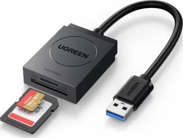 UGREEN čitač memorijskih kartica USB 3.0, TF/SD, 15cm, crni