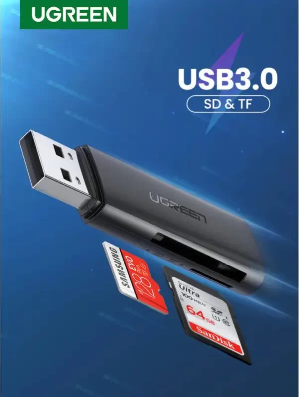 UGREEN čitač memorijskih kartica USB 3.0, TF/SD, crni - Slika 4