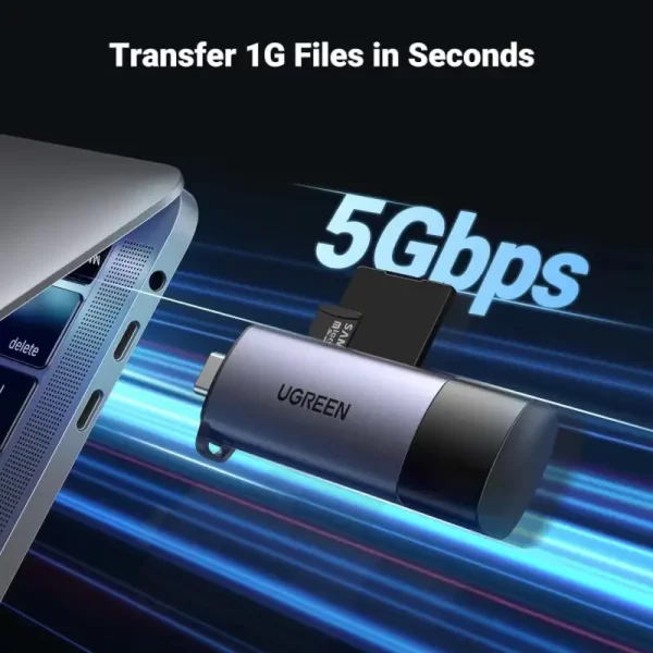 UGREEN čitač memorijskih kartica, TF/microSD/SD kartice, USB-C/USB-A - Slika 6