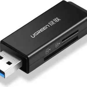 UGREEN čitač memorijskih kartica , USB 3.0, TF/microSD/SD kartice, crni