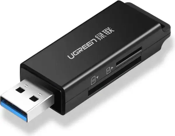UGREEN čitač memorijskih kartica , USB 3.0, TF/microSD/SD kartice, crni