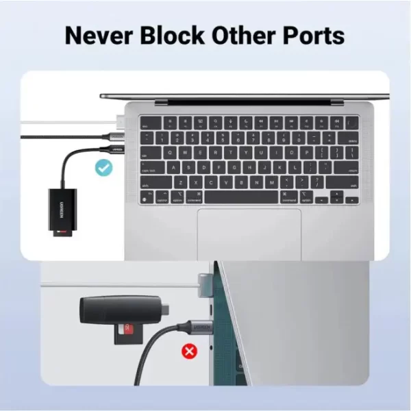 UGREEN čitač memorijskih kartica, TF/SD/MicroSD kartice, USB-C, 15cm, crni - Slika 6