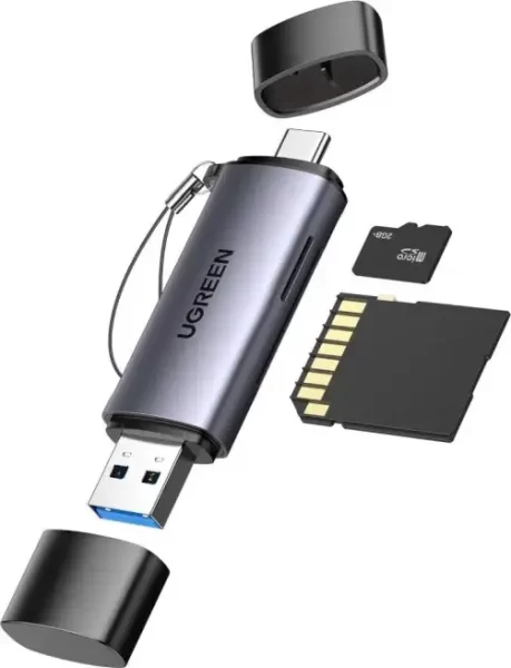 UGREEN čitač memorijskih kartica, TF/microSD/SD kartice, USB-C/USB-A