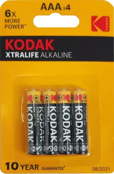 Baterije KODAK XTRALIFE ALKALINE AAA LR03 4X