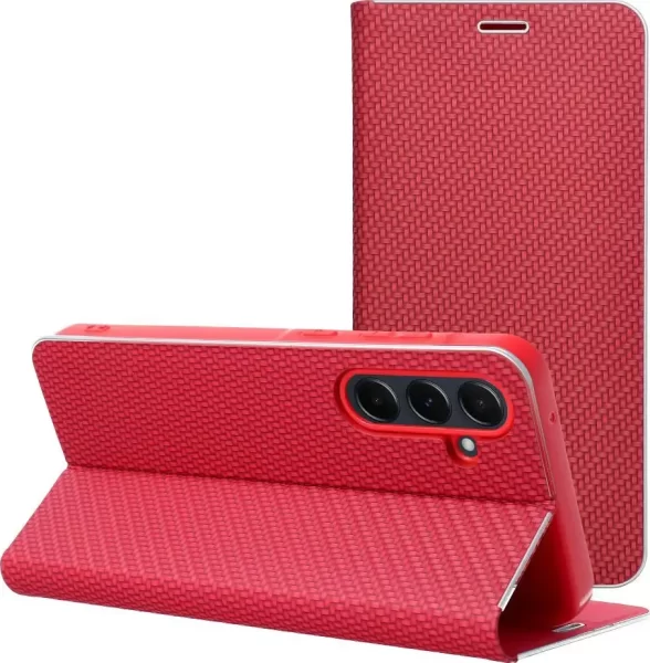 Torbica LUNA Book Carbon SAMSUNG A26 5G red