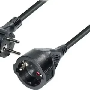 Transmedia CEE 7 7 flat plug - extension cable with angle plug, 5m