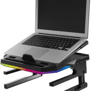 Enermax ELS001 podesivi i sklopivi RGB stalak za prijenosnike do 17", crni