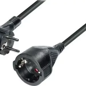 Transmedia CEE 7 7 flat plug - extension cable with angle plug, 10m