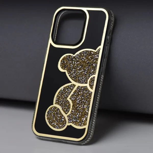 Maskica TEDDY BEAR IPHONE 16 gold