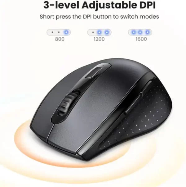 UGREEN bežični miš, 1600 DPI, USB, crni - Slika 2