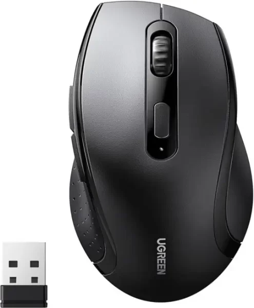 UGREEN bežični miš, 1600 DPI, USB, crni
