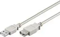 NaviaTec USB 2.0 A muški na A ženski kabel, 3m, bež