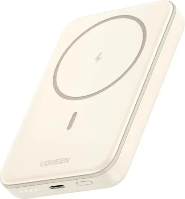 UGREEN prijenosni punjač 10000 mAh, bežično punjenje do 15W, USB-C, Power Delivery do 20W, bijeli