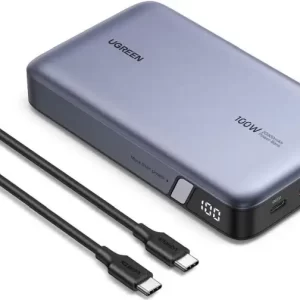 UGREEN prijenosni punjač (Powerbank) 20000mAh, 100W brzo punjenje, 2×USB-C+1×USB-A, PD 3.0+QC 3.0, srebrni