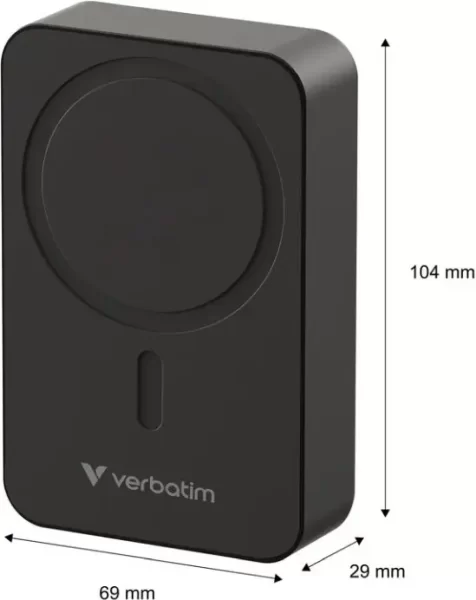 Verbatim Charge 'n' Go Essentials 20000mAh Powerbank Magnetic Wireless 15/35W, crni