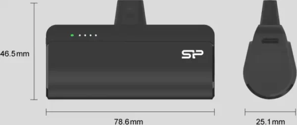 Silicon Power punjač Powerbank QD50, 5000mAh, 20W, integrated Type C connector+Type C port, QC3.0+PD, crni - Slika 7