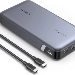 UGREEN prijenosni punjač (Powerbank) 25000mAh, 145W brzo punjenje, 2×USB-C+1×USB-A, PD 3.0+QC 3.0, sivi