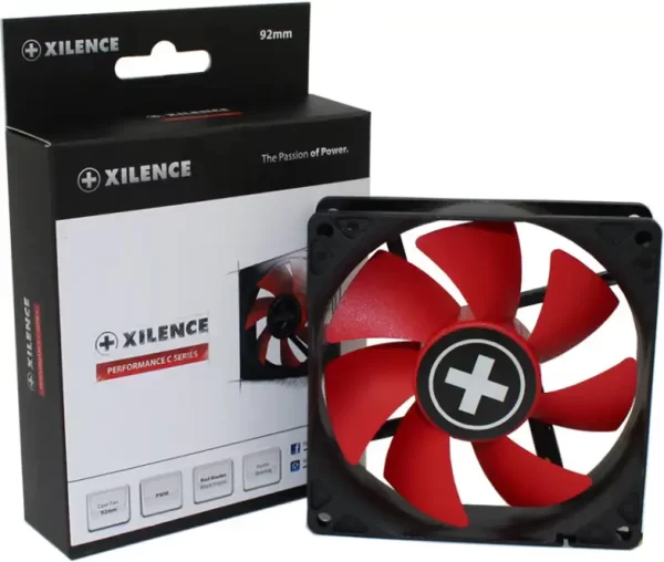 Xilence hladnjak za kućište 92×92×25mm, PWM, crno/crveni