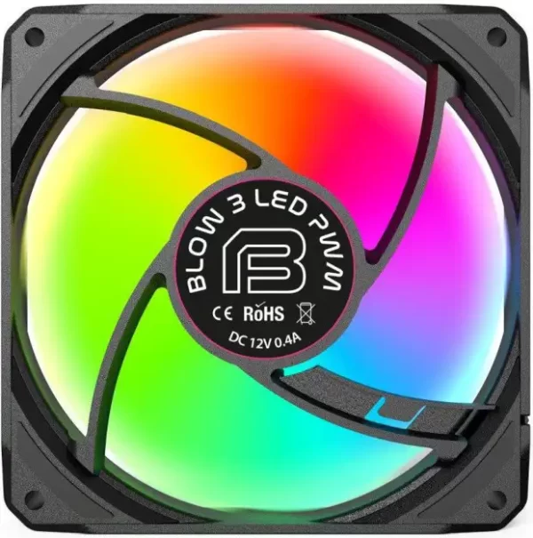 Bit Force BLOW PWM 3 LED PC hladnjak za kućište, šareni - Slika 2