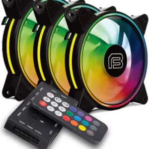 Bit Force SPECTRUM set hladnjaka za kućište 120×120mm, ARGB, 3 komada, kontroler+daljinski
