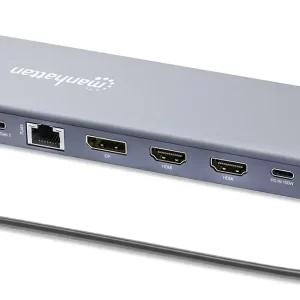 Manhattan docking USB-C 12-in-1 Triple Monitor 4K