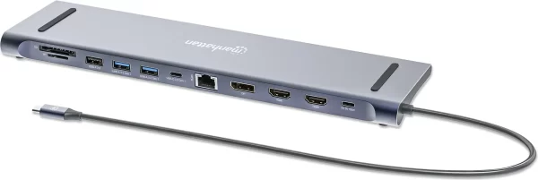 Manhattan docking USB-C 12-in-1 Triple Monitor 4K