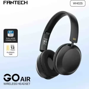 BLUETOOTH STEREO SLUŠALICE FANTECH BT5.4 3,5mm + TIP C GO AIR WH02S CRNE