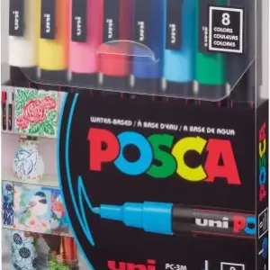 Uni pak marker Posca pc-3m sortirane boje 8/1 (zamjena š75436)