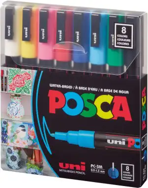 Uni pak marker Posca pc-3m sortirane boje 8/1 (zamjena š75436)
