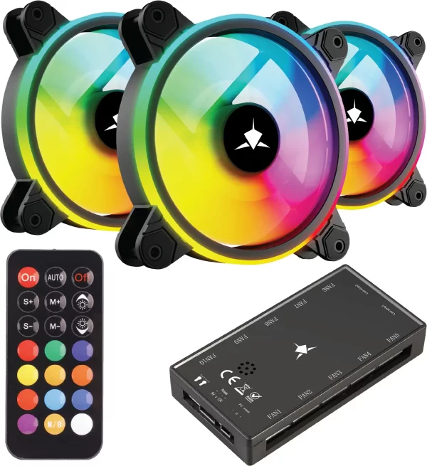 White Shark FAN GCF-S028-004 NEBULA-2 CRNI ARGB KIT