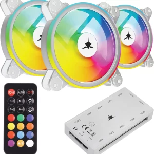 White Shark FAN GCF-S028-005 NEBULA-2 BIJELI ARGB KIT