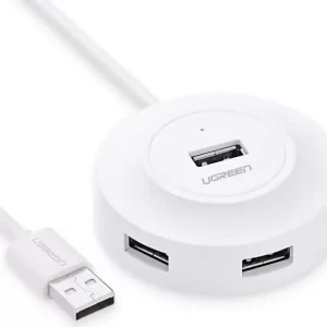 UGREEN 4-portni USB-A HUB 4xUSB-A 2.0, 1m, bijeli