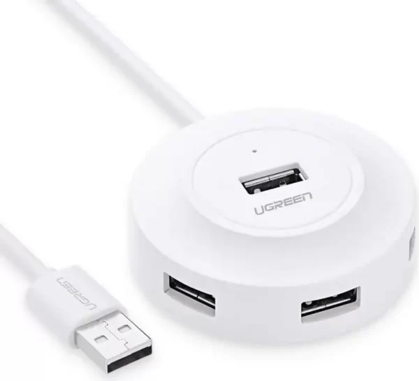 UGREEN 4-portni USB-A HUB 4xUSB-A 2.0, 1m, bijeli