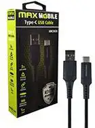 MAXMOBILE DATA KABEL USB 2.0 TYPE C UDC3028 KEVLAR BLACK QC 3A 1m