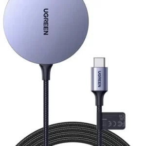 UGREEN bežični magnetski punjač, 15W, sivi
