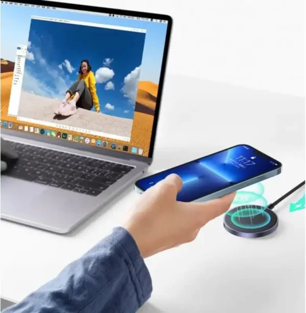 UGREEN bežični magnetski punjač, 15W, sivi - Slika 7