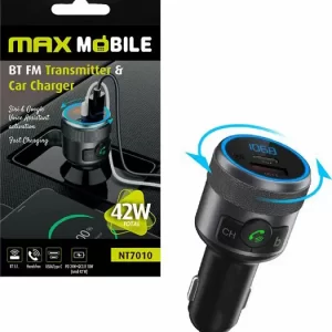 MAXMOBILE FM transmitter i Auto punjač NT7010,total 42W Type C/USB