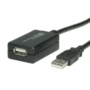 Roline VALUE USB2.0 aktivni produžni kabel sa ponavljačem, 12m, crni