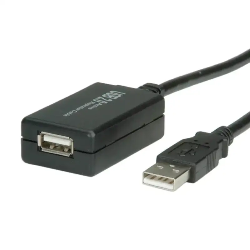 Roline VALUE USB2.0 aktivni produžni kabel sa ponavljačem, 12m, crni