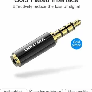 ADAPTER AUDIO 3.5 mm MUŠKI NA 2.5 mm ŽENSKI VENTION BFBB0 CRNI